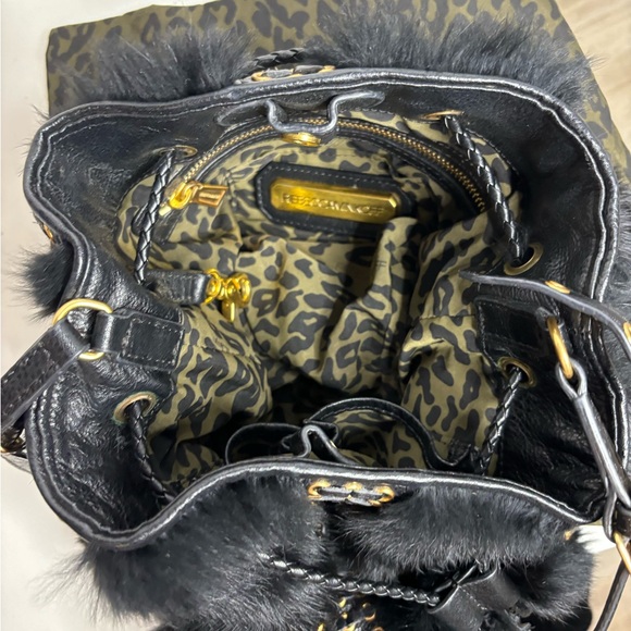 Rebecca Minkoff Utility Convertible Bucket Shoulder Crossbody Bag Braided Fur - Picture 8 of 10